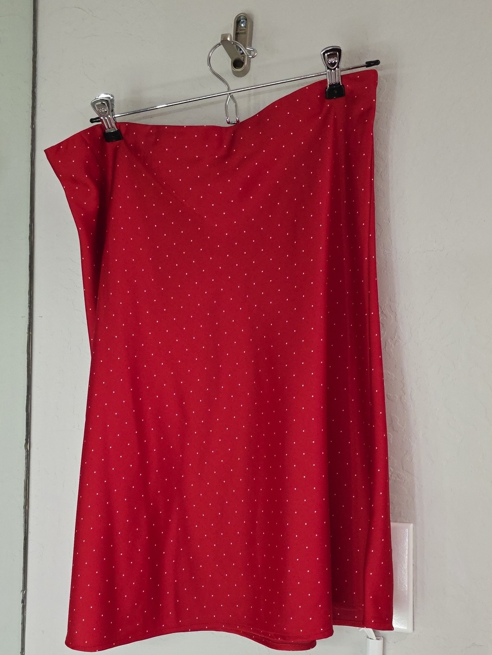 Red Polka Dot Midi Skirt - Women's